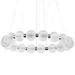 Светодиодная кольцевая люстра с круглыми плафонами Crystal Globule Chandelier варинант исполнения - 1 | Loft Concept в Твери