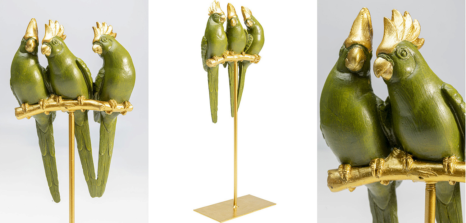 Статуэтка Three Green Parrots Статуэтка Three Green Parrots - Loft-Concept в Твери