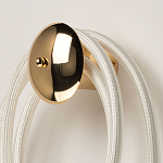 Бра с круглым золотистым основанием и белыми изогнутыми световыми линиями Luke Lampco Tracer Lamp варинант исполнения - 3 | Loft Concept в Твери