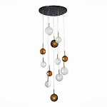 Люстра светодиодная с сферическими стеклянными плафонами Splatter варинант исполнения - 6 | Loft Concept в Твери