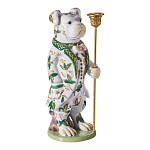 Подсвечник в виде собачки из фарфора с бронзовыми элементами Eden Garden варинант исполнения - 5 | Loft Concept в Твери