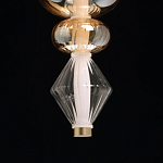 Подвесной светильник с вертикальной композицией из прозрачных и янтарных стеклянных шаров и ромбов Gabriel Scott Luna варинант исполнения - 8 | Loft Concept в Твери