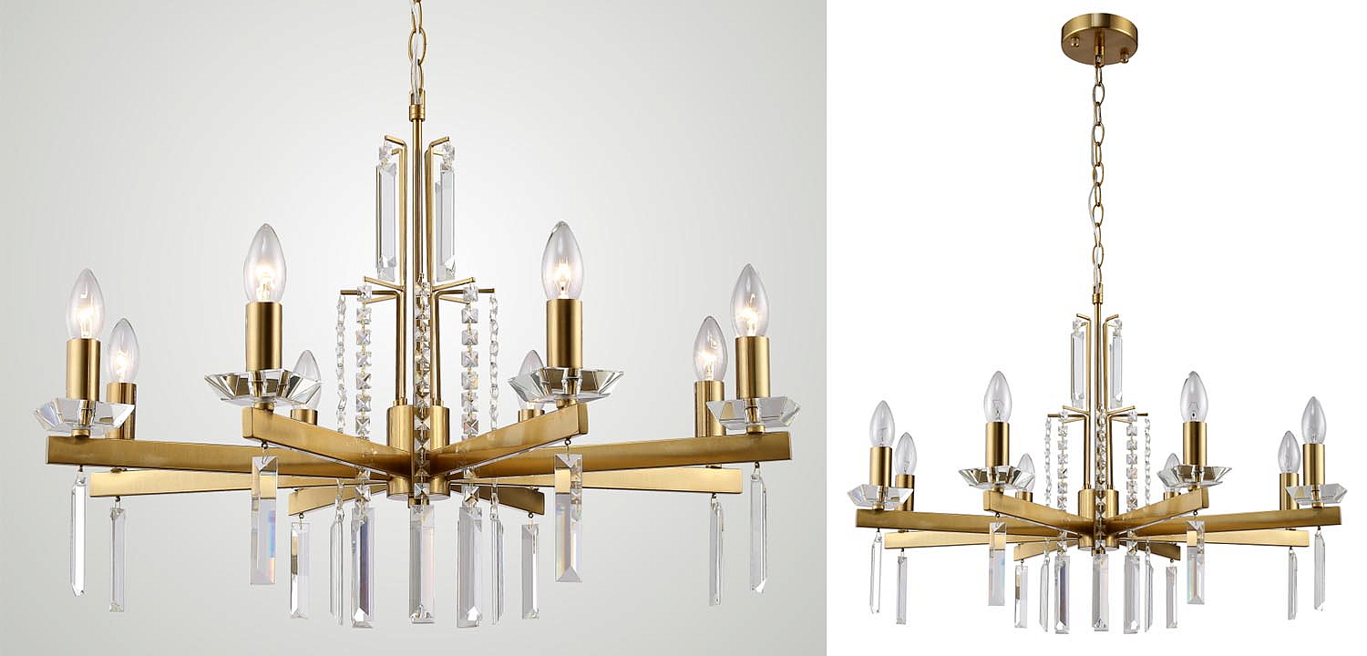 Люстра Vivien Crystal Brass Chandelier 8 Люстра Vivien Crystal Brass Chandelier 8 - Loft-Concept в Твери