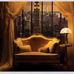 Настольная лампа c абажуром в форме купола из натурального камня  Heavenly Harmony варинант исполнения - 6 | Loft Concept в Твери