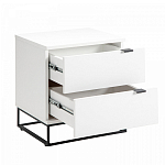 Тумба прикроватная белая с ящиками Strict Lines варинант исполнения - 3 | Loft Concept в Твери