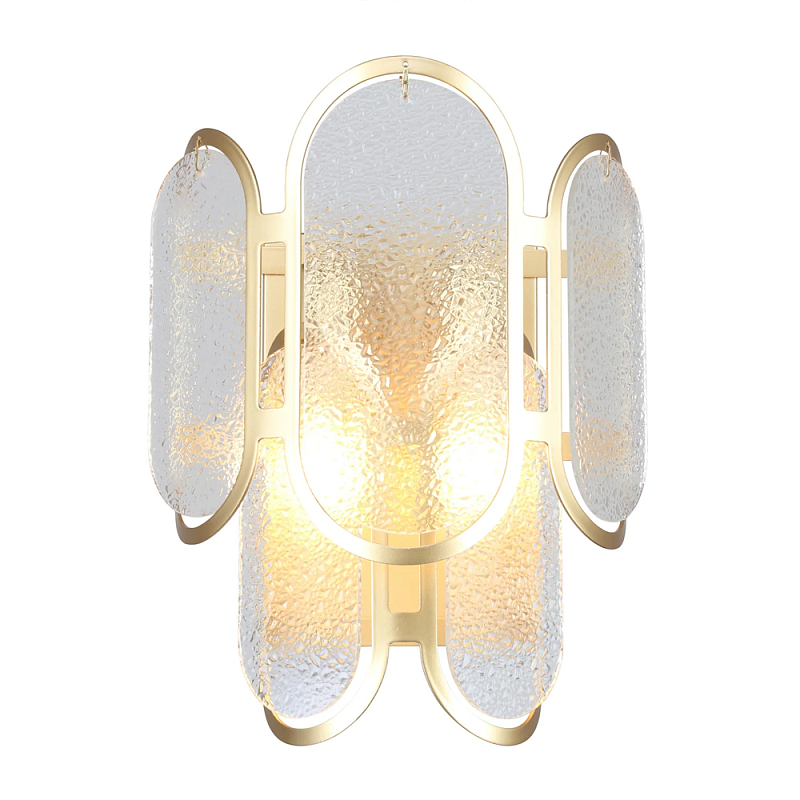 Бра из овальных элементов из непрозрачного стекла Conformation Латунь в Твери | Loft Concept 