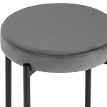 Табурет с мягким круглым сиденьем RIO Grey варинант исполнения - 4 | Loft Concept в Твери