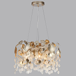 Люстра с декоративными подвесками из прозрачного стекла в форме монеток FAIRYTREE Light варинант исполнения - 4 | Loft Concept в Твери