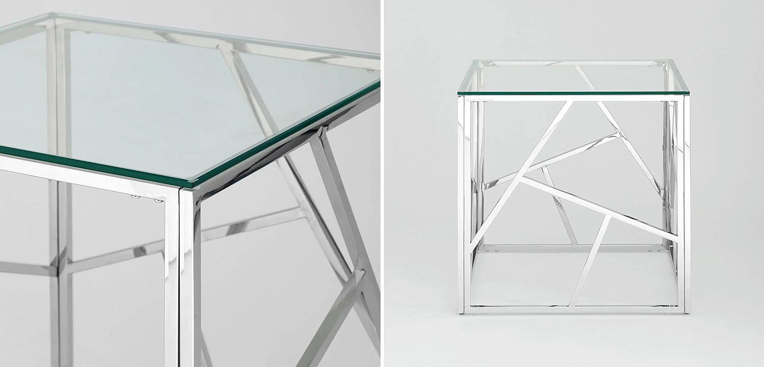 Стол приставной Geometry Serene Phoenix Silver Стол приставной Geometry Serene Phoenix Silver - Loft-Concept в Твери