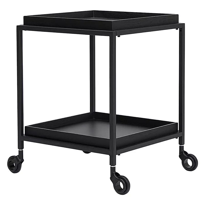 Тумба чёрная на колёсах Cabinet on Wheels Черный Тумба чёрная на колёсах Cabinet on Wheels Черный в Твери | Loft Concept