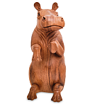 Статуэтка деревянная в виде бегемота Hippopotamus of the World варинант исполнения - 2 | Loft Concept в Твери