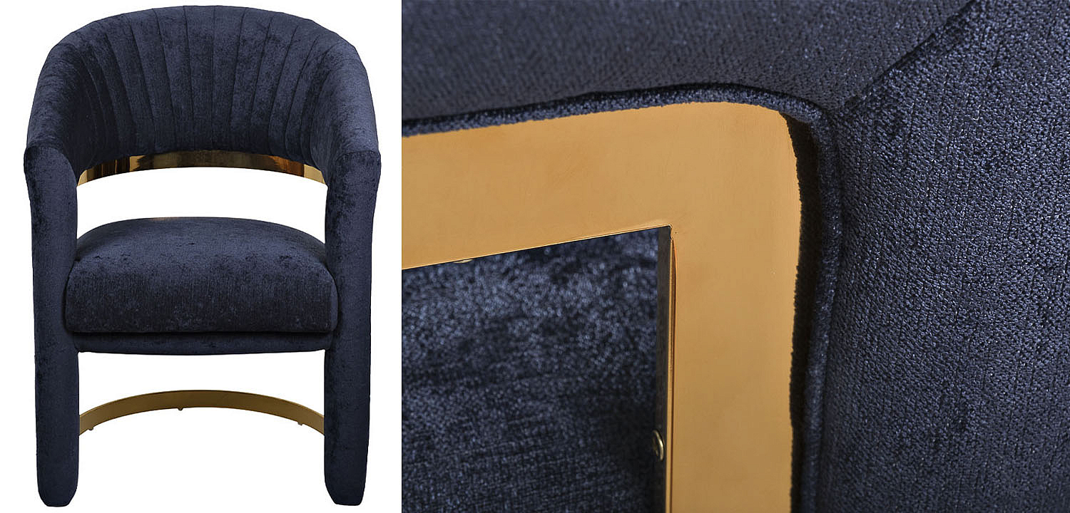 Полукресло Valbonne Chair blue velour Полукресло Valbonne Chair blue velour - Loft-Concept в Твери