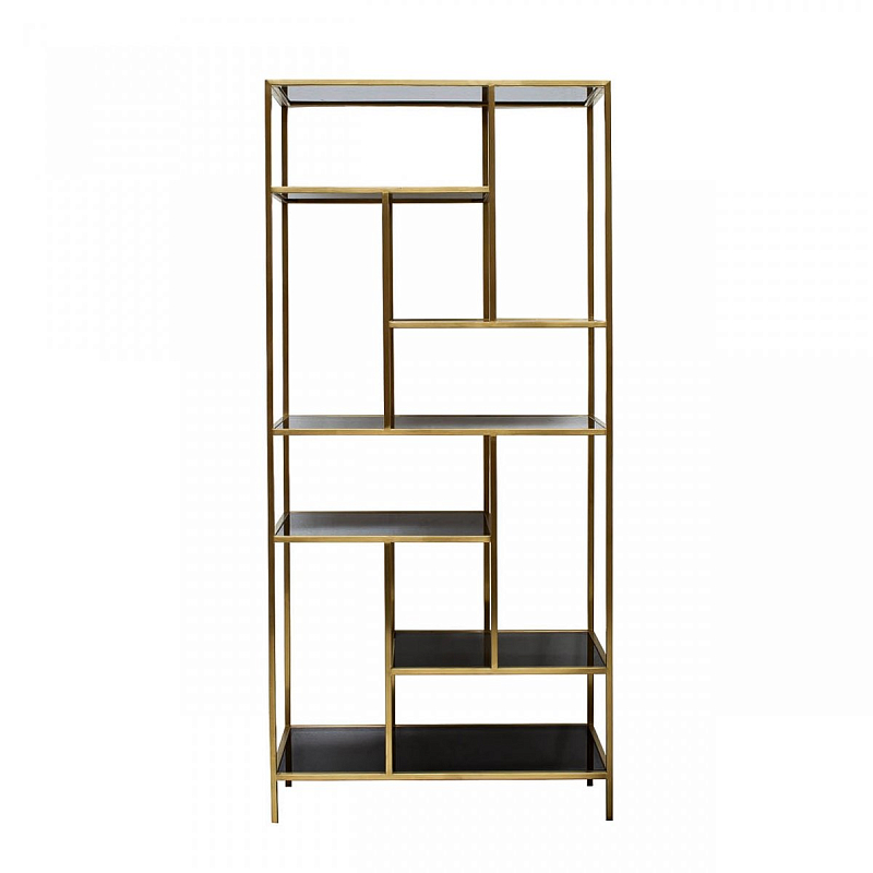 Стеллаж Black & Gold Puzzle Черный Золотой Стеллаж Black & Gold Puzzle Черный Золотой в Твери | Loft Concept