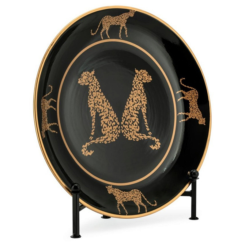 Тарелка Plate Panther Белый Черный Коричневый Тарелка Plate Panther Белый Черный Коричневый в Твери | Loft Concept