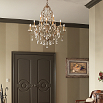 Люстра многоярусная с 12-ю лампами и стеклянными подвесками в классическом стиле Feiss варинант исполнения - 3 | Loft Concept в Твери