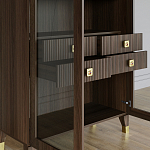 Дизайнерский шкаф витрина Elsa Dreams Walnut с 4-мя ящиками варинант исполнения - 8 | Loft Concept в Твери