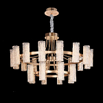 Люстра двухъярусная круглая с текстурными цилиндрическими плафонами Glimpse варинант исполнения - 9 | Loft Concept в Твери