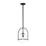 Подвесной светильник с прозрачным плафоном в форме шара в арочной подвеске Hinkley варинант исполнения - 2 | Loft Concept в Твери