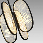 Люстра с гравировкой на акриловых плафонах Gravyura Black D 33 см варинант исполнения - 3 | Loft Concept в Твери