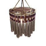 Люстра круглая плетеная с кисточками Walnut Chandelier Tassels Boho Style варинант исполнения - 1 | Loft Concept в Твери