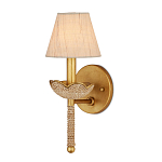 Бра из кованого железа с отделкой плетеной веревкой и сусальным золотом Parisian Style варинант исполнения - 1 | Loft Concept в Твери