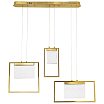 Подвесной геометрический светильник со стеклом Rectangle Geometry Trio Glass Chandelier варинант исполнения - 2 | Loft Concept в Твери