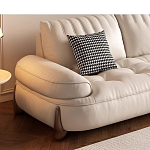 Диван кожаный с каркасом из массива дерева Furniture Medieval варинант исполнения - 3 | Loft Concept в Твери