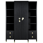 Большой шкаф с витриной Elsa Dreams Black варинант исполнения - 8 | Loft Concept в Твери