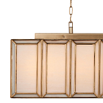 Люстра прямоугольная с каркасом золотого цвета Soft Glow Lamps варинант исполнения - 3 | Loft Concept в Твери