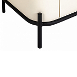 ТВ-тумба белая с чёрной столешницей с 2-мя дверками и ящиком San Marco варинант исполнения - 5 | Loft Concept в Твери