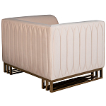 Кресло велюровое бежевое Cubic Silhouette варинант исполнения - 2 | Loft Concept в Твери