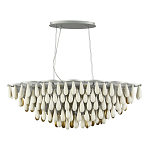 Люстра с подвесками в форме капель на серебристом каркасе Raindrop варинант исполнения - 3 | Loft Concept в Твери