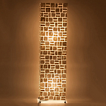 Торшер из перламутра на металлическом каркасе Indonesian Tower варинант исполнения - 4 | Loft Concept в Твери