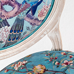 Стул из массива бука с изображением птиц и цветов Turquoise Beige Chinoiserie Garden Chair варинант исполнения - 2 | Loft Concept в Твери