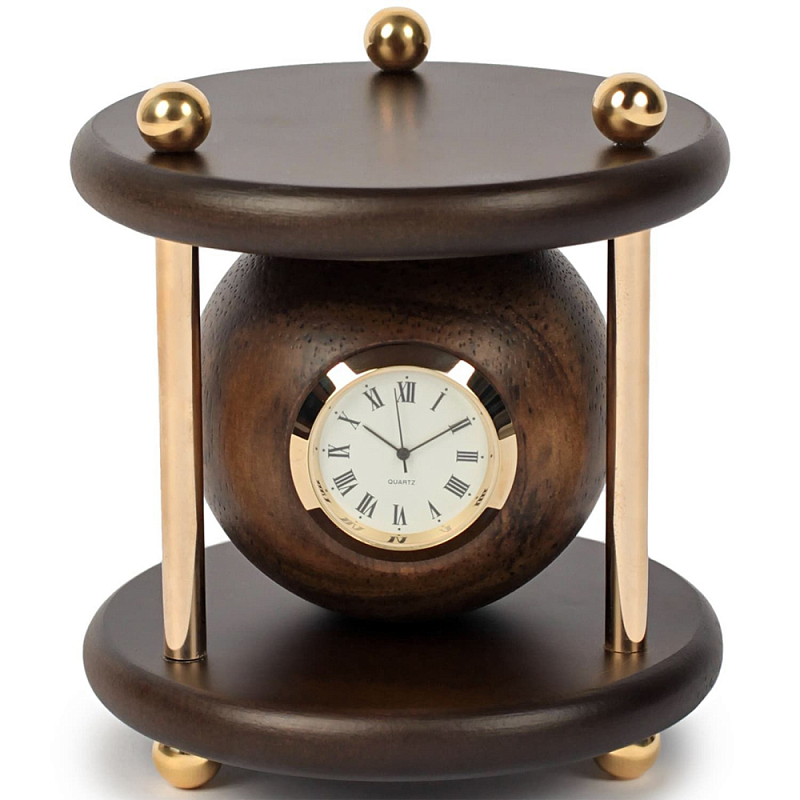 Часы настольные Time Forward Коричневый Золотой Часы настольные Time Forward Коричневый Золотой в Твери | Loft Concept