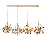 Люстра подвесная из четырех частей с металлическими круглыми элементами Terzani Argent варинант исполнения - 1 | Loft Concept в Твери