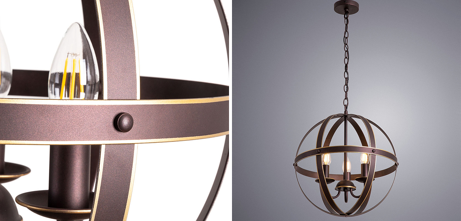 Люстра Brown Stripes Ball Люстра Brown Stripes Ball - Loft-Concept в Твери