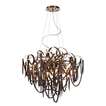 Люстра подвесная с объемной композицией из скрученных лент и металлических цепочек Atlantis Chain варинант исполнения - 2 | Loft Concept в Твери