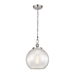Подвесной светильник с прозрачным стеклянным плафоном в форме шара в современном стиле на цепи Feiss варинант исполнения - 2 | Loft Concept в Твери