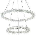 Многоярусная кольцевая люстра с хрустальным декором Gilbertine Crystals Two Rings Chandelier варинант исполнения - 1 | Loft Concept в Твери