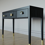 Дизайнерский Письменный стол Elsa Dreams Black с тремя ящиками варинант исполнения - 2 | Loft Concept в Твери