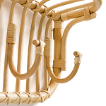 Настенная вешалка из ротанга с полкой Willa Wall Shelf Hanger варинант исполнения - 3 | Loft Concept в Твери