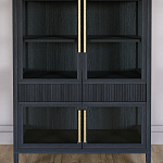 Витрина Primo со стеклянными фасадами и 2 ящиками Черный дуб варинант исполнения - 2 | Loft Concept в Твери