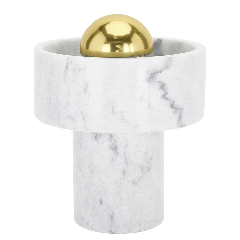 Настольная лампа Stone Table lamp Белый Золотой Настольная лампа Stone Table lamp Белый Золотой в Твери | Loft Concept