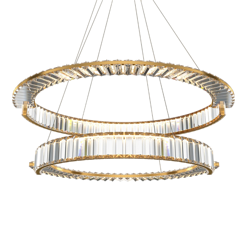 Люстра подвесная Krone 3000К 90Вт Латунь Прозрачный в Твери | Loft Concept 