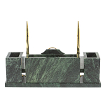 Настольный письменный набор из змеевика с подставкой под календарь Successful Leader варинант исполнения - 3 | Loft Concept в Твери