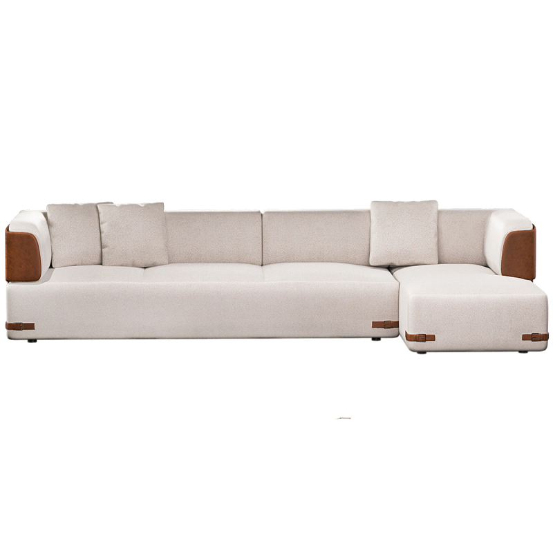 Угловой диван Richmond Молочный Коричневый в Твери | Loft Concept 