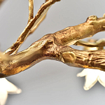 Люстра в виде золотой ветки с цветами Glass Flower Pendant Light варинант исполнения - 8 | Loft Concept в Твери