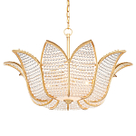 Люстра в форме тюльпана с лепестками из прозрачных стеклянных бусин Hanging Flowers варинант исполнения - 3 | Loft Concept в Твери