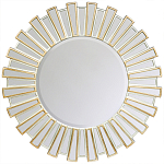 Зеркало круглое с лучами из зеркальных фацетов Silver Facet варинант исполнения - 1 | Loft Concept в Твери